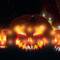 LED Lighted Jack-O-Lanterns in a Cemetery Halloween Canvas Wall Art